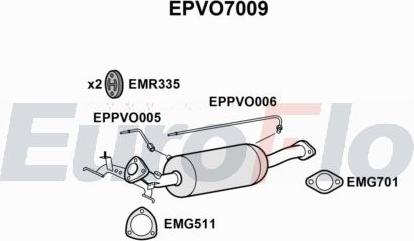 EuroFlo EPVO7009 - Filtro antiparticolato / particellare, Impianto gas scarico autozon.pro