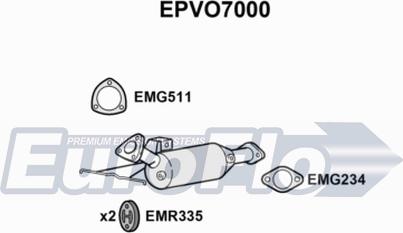 EuroFlo EPVO7000 - Filtro antiparticolato / particellare, Impianto gas scarico autozon.pro