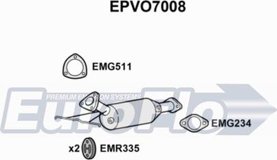 EuroFlo EPVO7008 - Filtro antiparticolato / particellare, Impianto gas scarico autozon.pro