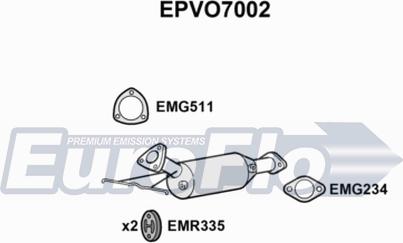 EuroFlo EPVO7002 - Filtro antiparticolato / particellare, Impianto gas scarico autozon.pro