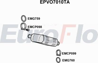 EuroFlo EPVO7010TA - Filtro antiparticolato / particellare, Impianto gas scarico autozon.pro