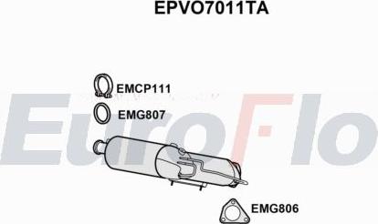 EuroFlo EPVO7011TA - Filtro antiparticolato / particellare, Impianto gas scarico autozon.pro