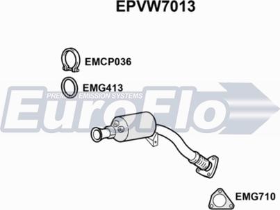 EuroFlo EPVW7013 - Filtro antiparticolato / particellare, Impianto gas scarico autozon.pro