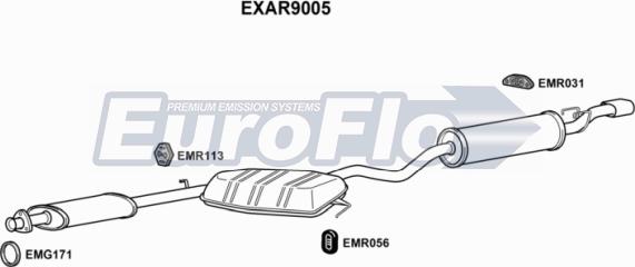 EuroFlo EXAR9005 - Silenziatore centrale / posteriore autozon.pro