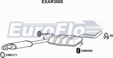 EuroFlo EXAR3008 - Silenziatore centrale autozon.pro