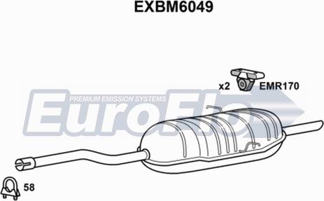 EuroFlo EXBM6049 - Silenziatore posteriore autozon.pro