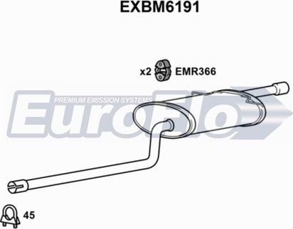 EuroFlo EXBM6191 - Silenziatore posteriore autozon.pro