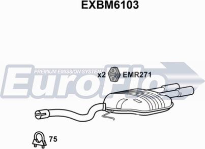 EuroFlo EXBM6103 - Silenziatore posteriore autozon.pro