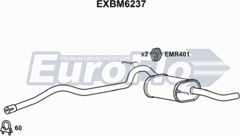 EuroFlo EXBM6237 - Silenziatore posteriore autozon.pro