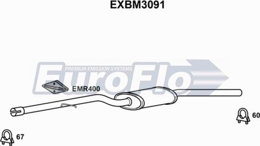 EuroFlo EXBM3091 - Silenziatore centrale autozon.pro