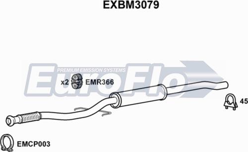 EuroFlo EXBM3079 - Silenziatore centrale autozon.pro