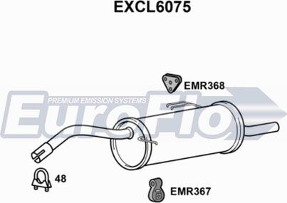 EuroFlo EXCL6075 - Silenziatore posteriore autozon.pro