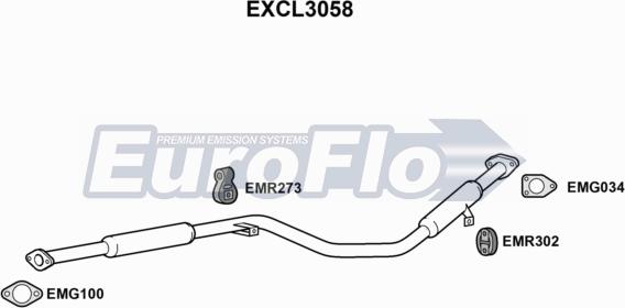 EuroFlo EXCL3058 - Silenziatore centrale autozon.pro