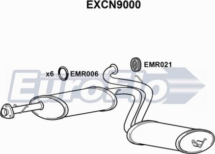 EuroFlo EXCN9000 - Silenziatore centrale / posteriore autozon.pro