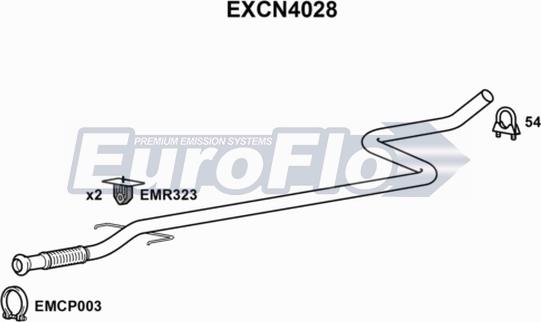 EuroFlo EXCN4028 - Tubo gas scarico autozon.pro