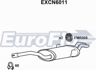 EuroFlo EXCN6011 - Silenziatore posteriore autozon.pro