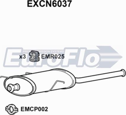 EuroFlo EXCN6037 - Silenziatore posteriore autozon.pro