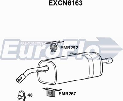 EuroFlo EXCN6163 - Silenziatore posteriore autozon.pro