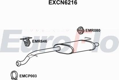 EuroFlo EXCN6216 - Inserto ammortizzazione, Silenziatore posteriore autozon.pro