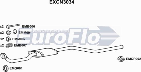 EuroFlo EXCN3034 - Silenziatore centrale autozon.pro