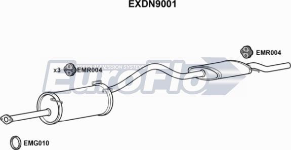 EuroFlo EXDN9001 - Silenziatore centrale / posteriore autozon.pro