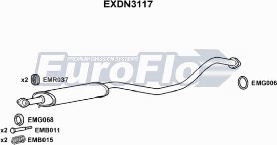 EuroFlo EXDN3117 - Silenziatore centrale autozon.pro