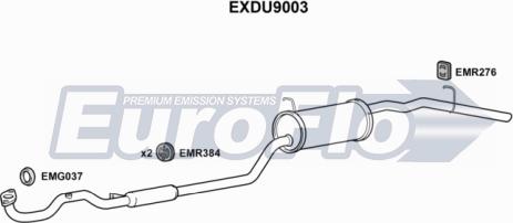 EuroFlo EXDU9003 - Silenziatore centrale / posteriore autozon.pro