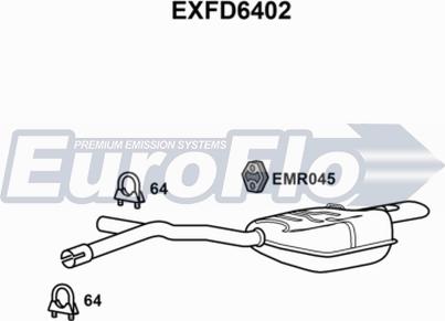 EuroFlo EXFD6402 - Silenziatore posteriore autozon.pro