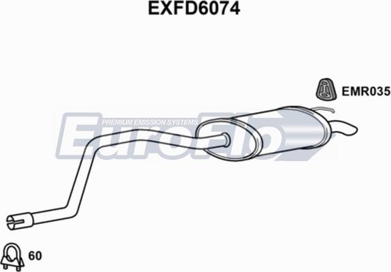 EuroFlo EXFD6074 - Silenziatore posteriore autozon.pro