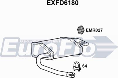 EuroFlo EXFD6180 - Silenziatore posteriore autozon.pro