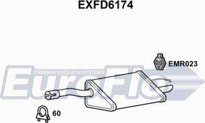 EuroFlo EXFD6174 - Silenziatore posteriore autozon.pro