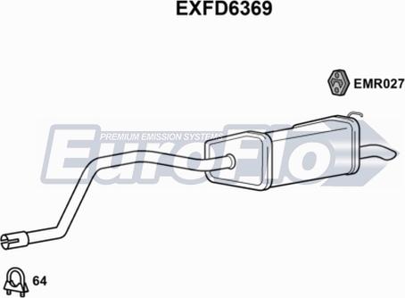 EuroFlo EXFD6369 - Silenziatore posteriore autozon.pro