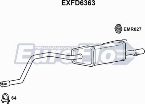 EuroFlo EXFD6363 - Silenziatore posteriore autozon.pro