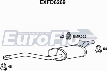 EuroFlo EXFD6269 - Silenziatore posteriore autozon.pro