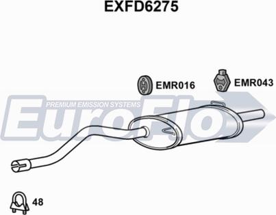 EuroFlo EXFD6275 - Silenziatore posteriore autozon.pro