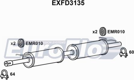 EuroFlo EXFD3135 - Silenziatore centrale autozon.pro