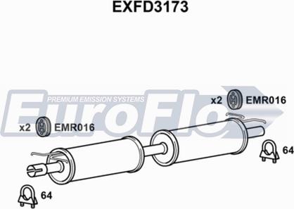 EuroFlo EXFD3173 - Silenziatore centrale autozon.pro