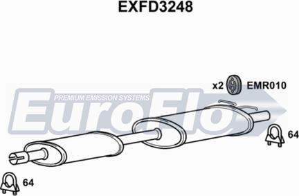 EuroFlo EXFD3248 - Silenziatore centrale autozon.pro