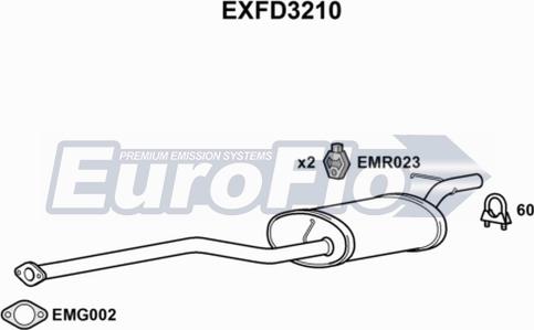 EuroFlo EXFD3210 - Silenziatore centrale autozon.pro