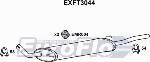 EuroFlo EXFT3044 - Silenziatore centrale autozon.pro