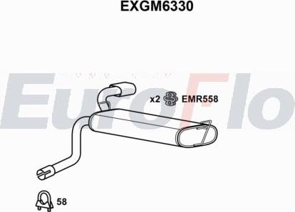 EuroFlo EXGM6330 - Silenziatore posteriore autozon.pro