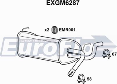 EuroFlo EXGM6287 - Silenziatore posteriore autozon.pro