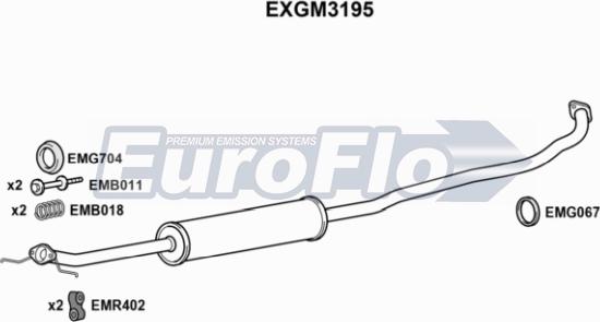 EuroFlo EXGM3195 - Silenziatore centrale autozon.pro