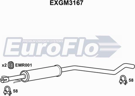 EuroFlo EXGM3167 - Silenziatore centrale autozon.pro