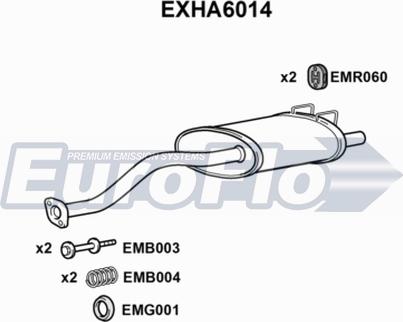 EuroFlo EXHA6014 - Silenziatore posteriore autozon.pro