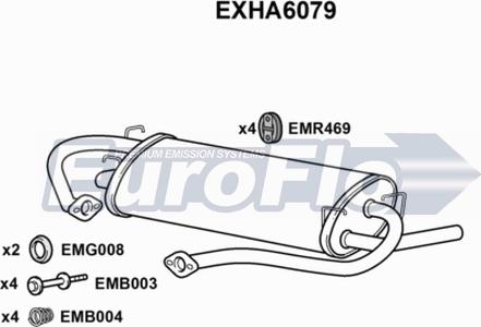 EuroFlo EXHA6079 - Silenziatore posteriore autozon.pro