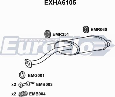 EuroFlo EXHA6105 - Silenziatore posteriore autozon.pro