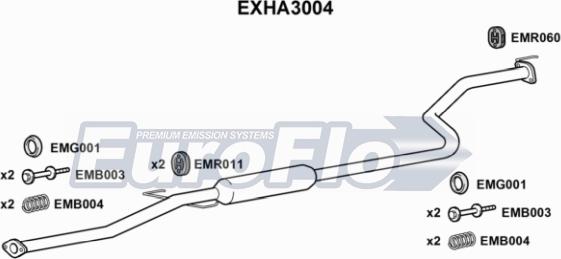 EuroFlo EXHA3004 - Silenziatore centrale autozon.pro