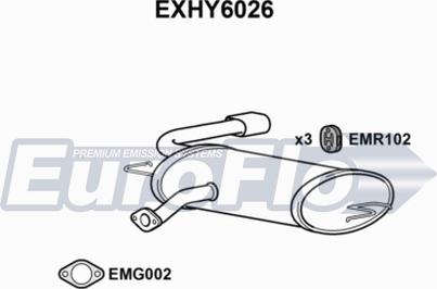 EuroFlo EXHY6026 - Silenziatore posteriore autozon.pro