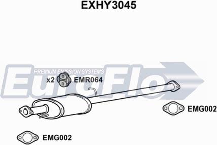 EuroFlo EXHY3045 - Silenziatore centrale autozon.pro